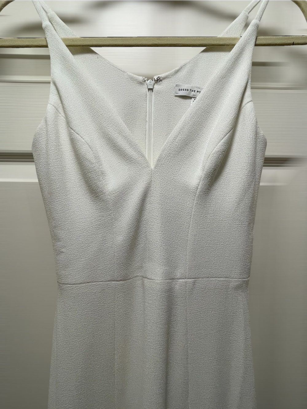Dress the Population Iris Off White Textured Sleeveless Dress - Picture 5 of 15